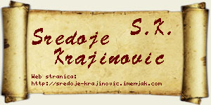 Sredoje Krajinović vizit kartica